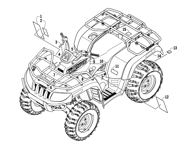 Parts Diagram for Arctic Cat 2006 650 V-TWIN AUTOAMTIC TRANSMISSION 4X4 FIS CA ATV DECALS