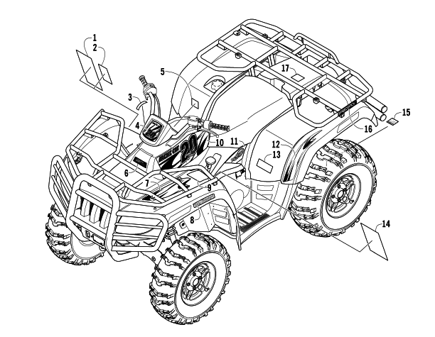 Parts Diagram for Arctic Cat 2006 650 V-TWIN AUTOMATIC TRANSMISSION 4X4 FIS LIMITED EDITION CA ATV DECALS