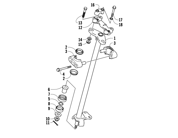 Parts Diagram for Arctic Cat 2008 400 DVX ATV STEERING POST ASSEMBLY