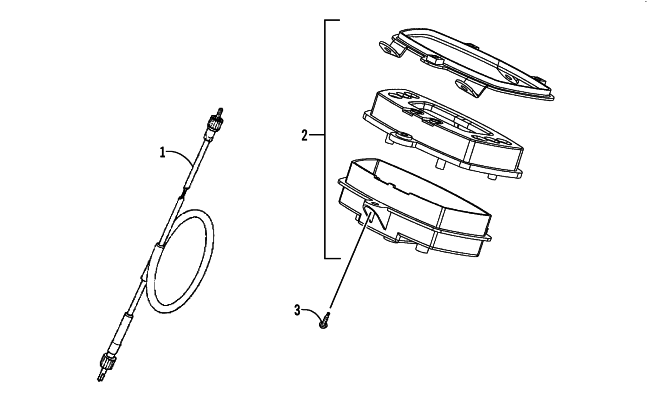 Parts Diagram for Arctic Cat 2008 250 UTILITY ATV SPEEDOMETER AND CABLE ASSEMBLY