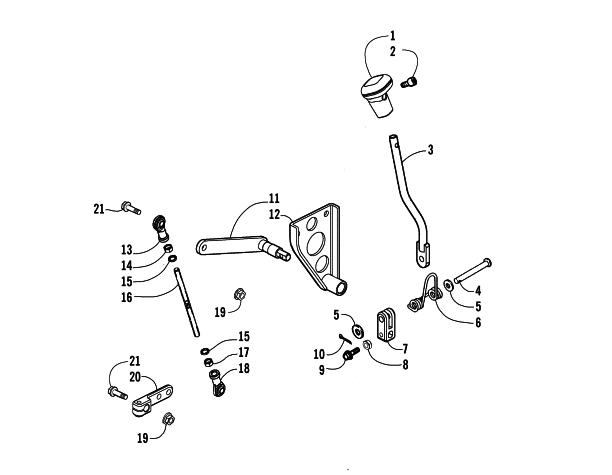 Parts Diagram for Arctic Cat 2007 250 UTILITY ATV SHIFT LEVER ASSEMBLY