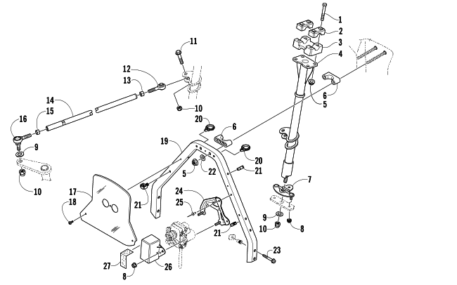 Parts Diagram for Arctic Cat 2006 M6 EFI 141 SNOWMOBILE STEERING POST ASSEMBLY