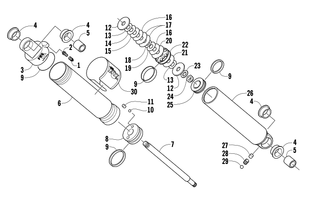 Parts Diagram for Arctic Cat 2006 FIRECAT 700 EFI SNO PRO SNOWMOBILE FRONT SUSPENSION SHOCK ABSORBER