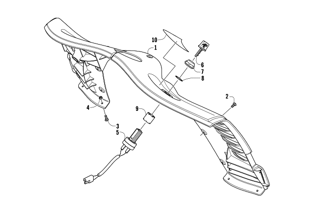 Parts Diagram for Arctic Cat 2007 CROSSFIRE 800 EFI SNOWMOBILE CONSOLE AND SWITCH ASSEMBLY