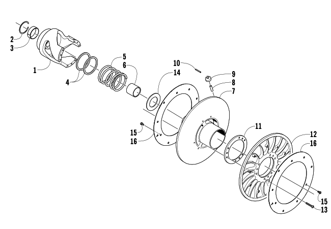Parts Diagram for Arctic Cat 2007 JAGUAR Z1 EARLY BUILD SNOWMOBILE DRIVEN CLUTCH