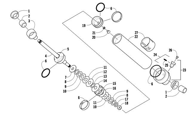 Parts Diagram for Arctic Cat 2006 M7 153 SNOWMOBILE REAR SUSPENSION REAR ARM SHOCK ABSORBER