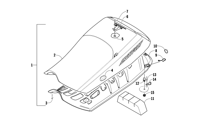 Parts Diagram for Arctic Cat 2006 M6 EFI 141 SNOWMOBILE SEAT ASSEMBLY