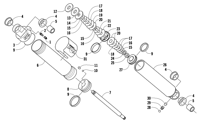 Parts Diagram for Arctic Cat 2006 M7 EFI LE 162 SNOWMOBILE FRONT SUSPENSION SHOCK ABSORBER