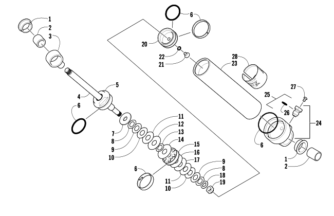 Parts Diagram for Arctic Cat 2006 M7 EFI LE 162 CT SNOWMOBILE REAR SUSPENSION REAR ARM SHOCK ABSORBER
