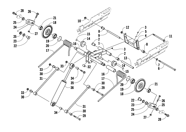 Parts Diagram for Arctic Cat 2006 CROSSFIRE 700 EFI SNOWMOBILE REAR SUSPENSION REAR ARM ASSEMBLY
