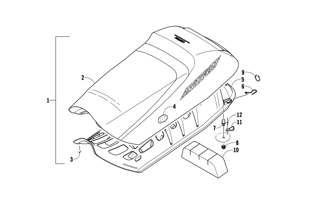Parts Diagram for Arctic Cat 2006 CROSSFIRE 700 EFI SNOWMOBILE SEAT ASSEMBLY