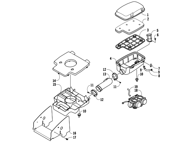 Parts Diagram for Arctic Cat 2006 650 V-TWIN AUTOMATIC TRANSMISSION 4X4 FIS ATV AIR INTAKE ASSEMBLY