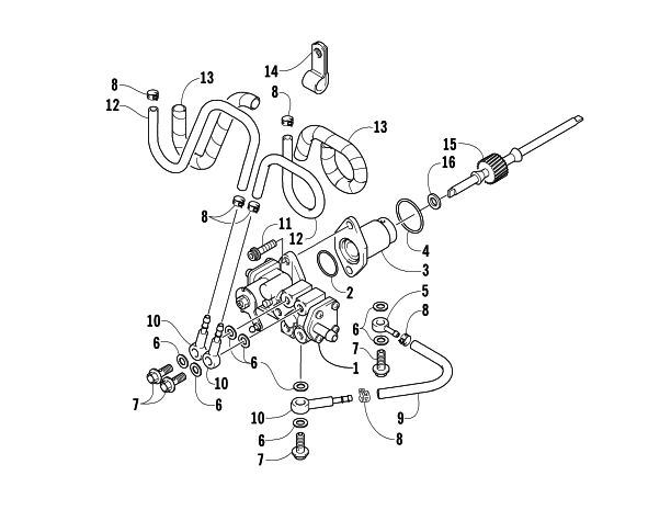 Parts Diagram for Arctic Cat 2006 FIRECAT 700 EFI R SNOWMOBILE OIL PUMP