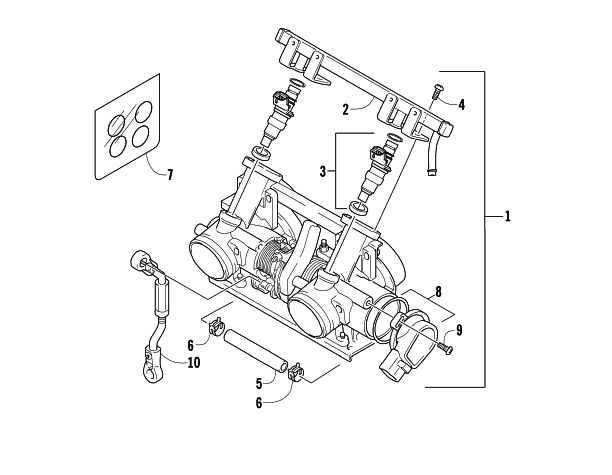 Parts Diagram for Arctic Cat 2006 M6 EFI 141 SNOWMOBILE THROTTLE BODY ASSEMBLY