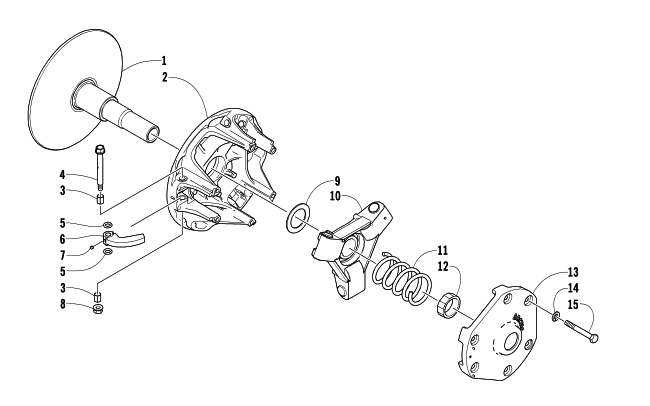 Parts Diagram for Arctic Cat 2005 M7 EFI LE SNOWMOBILE DRIVE CLUTCH