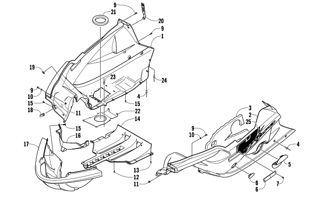 Parts Diagram for Arctic Cat 2006 FIRECAT 600 EFI SNO PRO SNOWMOBILE BELLY PAN ASSEMBLY