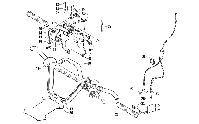 Parts Diagram for Arctic Cat 2006 M5 EFI SNOWMOBILE HANDLEBAR AND CONTROLS