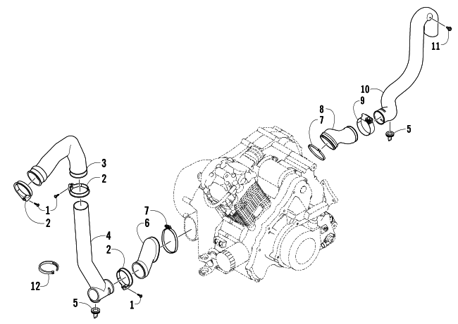 Parts Diagram for Arctic Cat 2006 400 AUTOMATIC TRANSMISSION 4X4 TBX ATV CASE/BELT COOLING ASSEMBLY