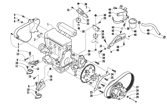 Parts Diagram for Arctic Cat 2006 BEARCAT WIDE TRACK SNOWMOBILE ENGINE AND RELATED PARTS