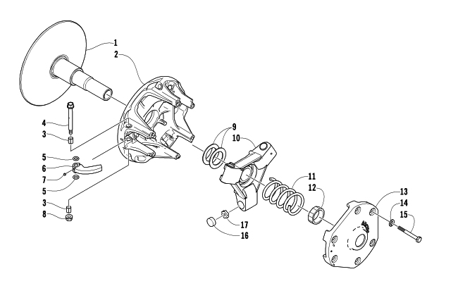 Parts Diagram for Arctic Cat 2006 T660 TOURING SNOWMOBILE DRIVE CLUTCH