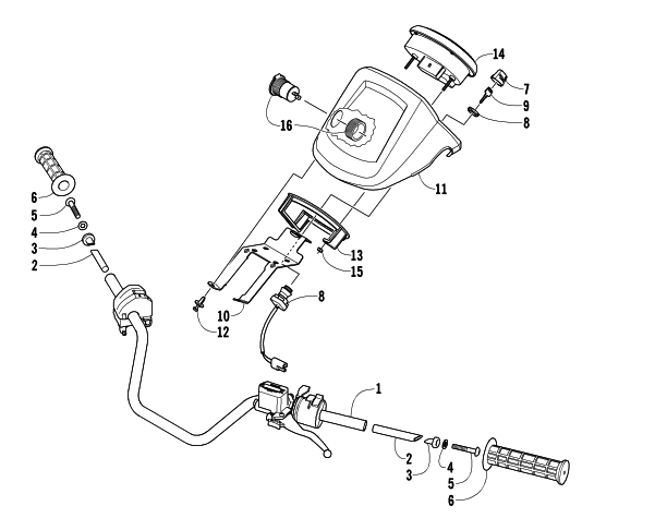 Parts Diagram for Arctic Cat 2006 400 AUTOMATIC TRANSMISSION 4X4 TRV ATV HANDLEBAR ASSEMBLY