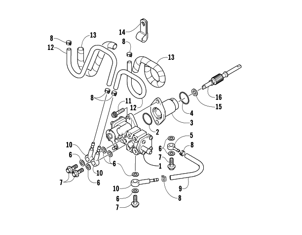 Parts Diagram for Arctic Cat 2006 FIRECAT 600 EFI SNO PRO SNOWMOBILE OIL PUMP