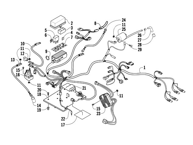 Parts Diagram for Arctic Cat 2006 500 AUTOMATIC TRANSMISSION 4X4 TRV ATV WIRING HARNESS ASSEMBLY