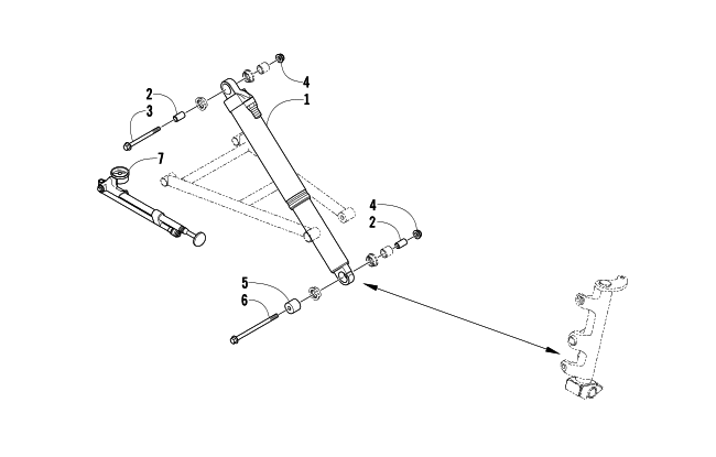 Parts Diagram for Arctic Cat 2006 KING CAT 900 EFI SNOWMOBILE FRONT SUSPENSION SHOCK ABSORBER ASSEMBLY