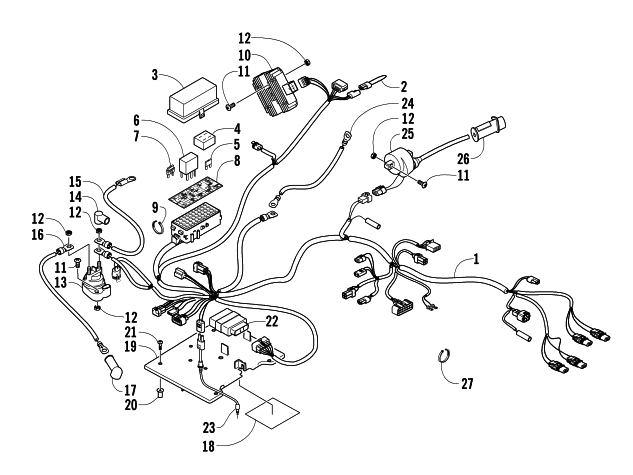 Parts Diagram for Arctic Cat 2006 650 H1 AUTOMATIC TRANSMISSION 4X4 SE ATV WIRING HARNESS ASSEMBLY