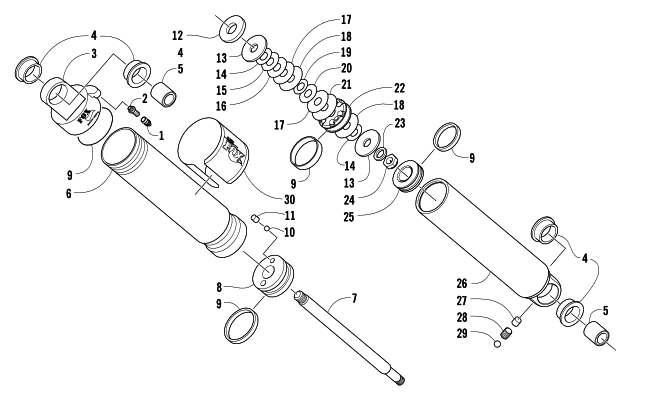 Parts Diagram for Arctic Cat 2006 CROSSFIRE 600 EFI SNO PRO SNOWMOBILE FRONT SUSPENSION SHOCK ABSORBER