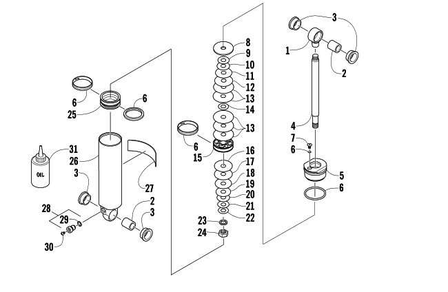 Parts Diagram for Arctic Cat 2008 CROSSFIRE 800 EFI SNO PRO SNOWMOBILE REAR SUSPENSION REAR ARM SHOCK ABSORBER