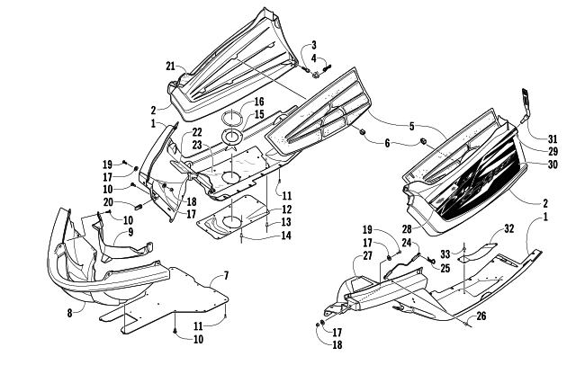 Parts Diagram for Arctic Cat 2006 CROSSFIRE 700 EFI SNO PRO SNOWMOBILE BELLY PAN ASSEMBLY