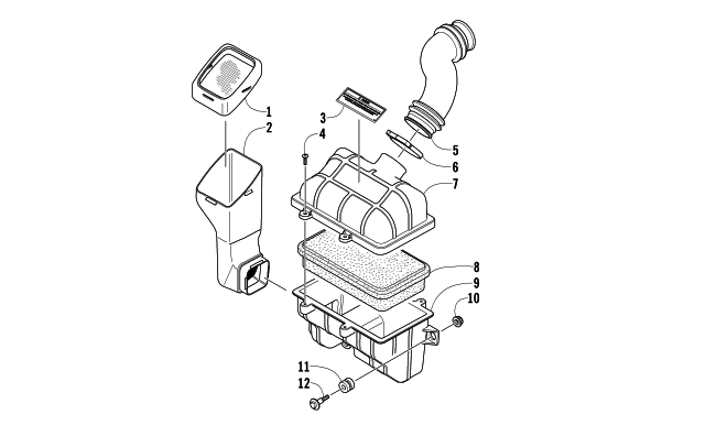 Parts Diagram for Arctic Cat 2006 BEARCAT WIDE TRACK TURBO SNOWMOBILE AIR SILENCER ASSEMBLY