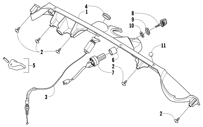 Parts Diagram for Arctic Cat 2006 FIRECAT 700 SNOWMOBILE CONSOLE AND SWITCH ASSEMBLY
