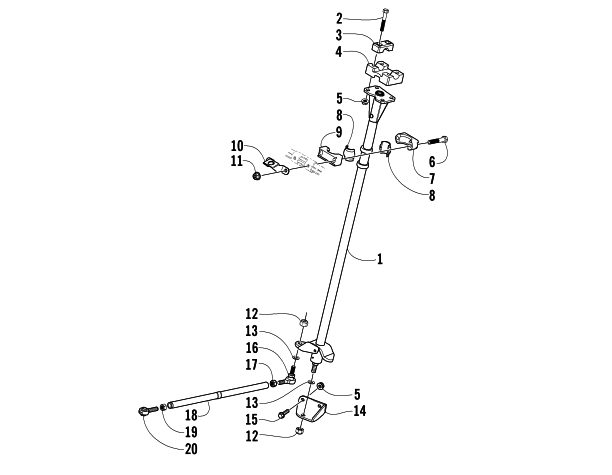 Parts Diagram for Arctic Cat 2006 T660 TURBO TOURING LE SNOWMOBILE STEERING POST ASSEMBLY