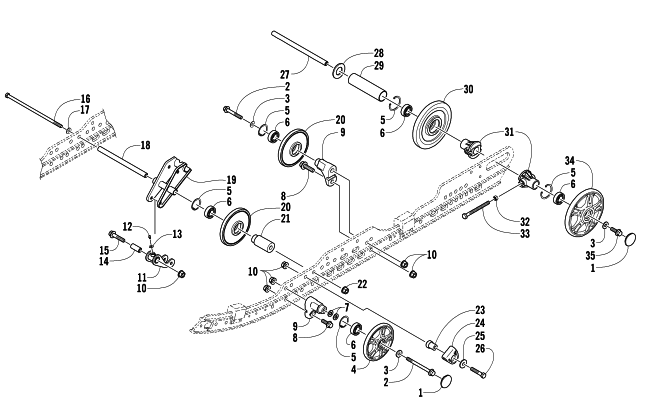 Parts Diagram for Arctic Cat 2006 Z 440 LX SNOWMOBILE IDLER WHEEL ASSEMBLY