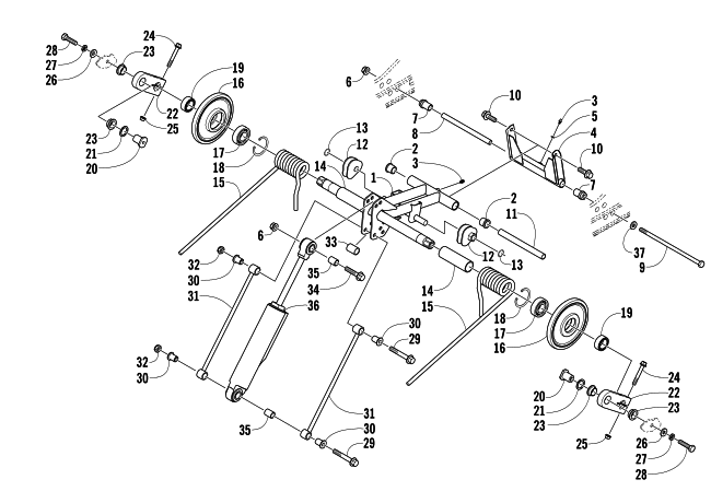 Parts Diagram for Arctic Cat 2006 T660 TURBO TRAIL LE SNOWMOBILE REAR SUSPENSION REAR ARM ASSEMBLY