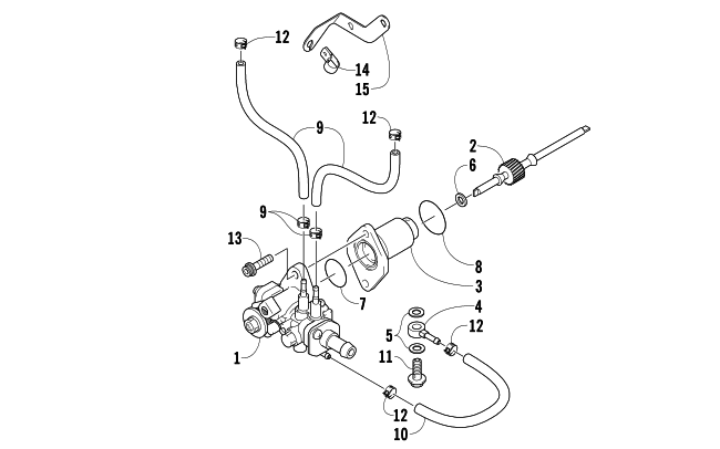 Parts Diagram for Arctic Cat 2006 SABERCAT 500 EFI SNOWMOBILE OIL PUMP