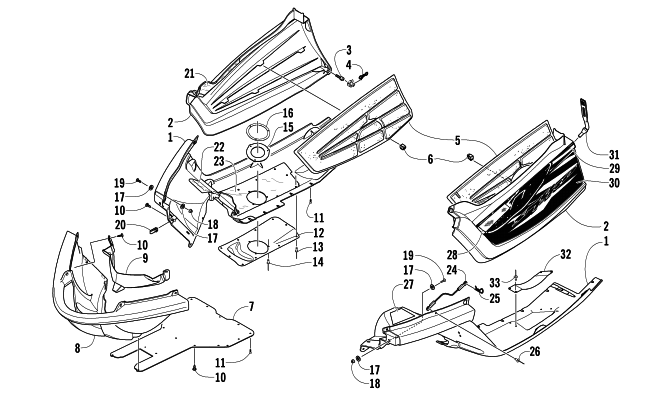 Parts Diagram for Arctic Cat 2006 CROSSFIRE 600 EFI SNO PRO SNOWMOBILE BELLY PAN ASSEMBLY