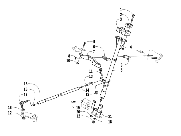 Parts Diagram for Arctic Cat 2006 SABERCAT 500 EFI SNOWMOBILE STEERING POST ASSEMBLY