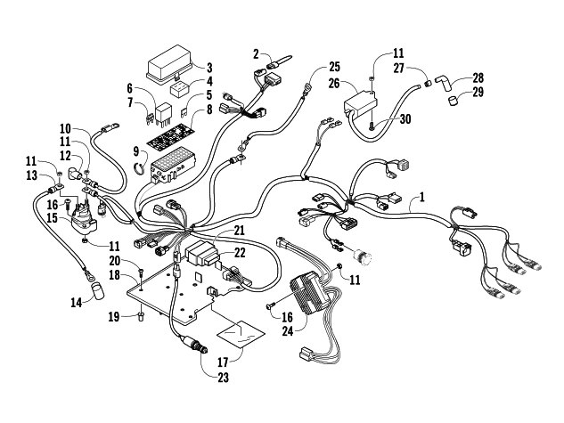 Parts Diagram for Arctic Cat 2006 400 AUTOMATIC TRANSMISSION 4X4 TRV ATV WIRING HARNESS ASSEMBLY