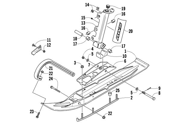 Parts Diagram for Arctic Cat 2006 ZR 900 EFI SNOWMOBILE SKI AND SPINDLE ASSEMBLY