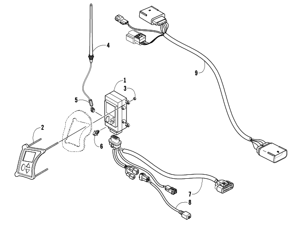 Parts Diagram for Arctic Cat 2006 T660 TURBO TOURING LE SNOWMOBILE RADIO AND WIRING ASSEMBLIES
