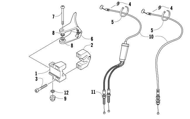 Parts Diagram for Arctic Cat 2006 AC 440 SNO PRO SNOWMOBILE CONTROL ASSEMBLY