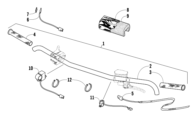 Parts Diagram for Arctic Cat 2006 AC 440 SNO PRO MODIFIED RACE SLED SNOWMOBILE HANDLEBAR ASSEMBLY