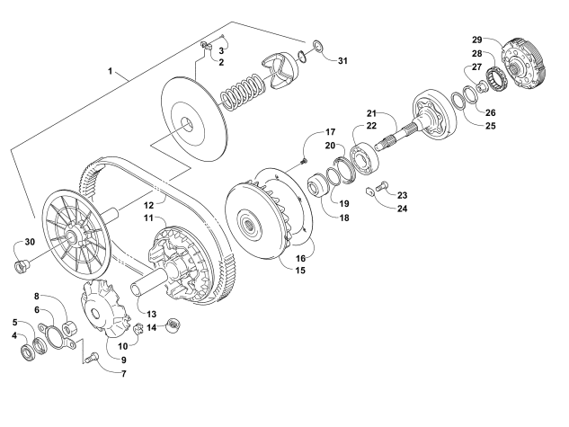 Parts Diagram for Arctic Cat 2006 650 H1 AUTOMATIC TRANSMISSION 4X4 SE CA ATV TRANSMISSION ASSEMBLY