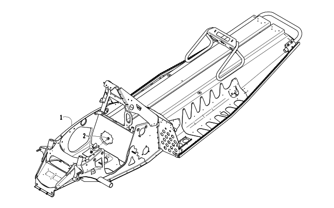 Parts Diagram for Arctic Cat 2007 AC 600 MODIFIED SNO PRO SNOWMOBILE COMPLETE CHASSIS