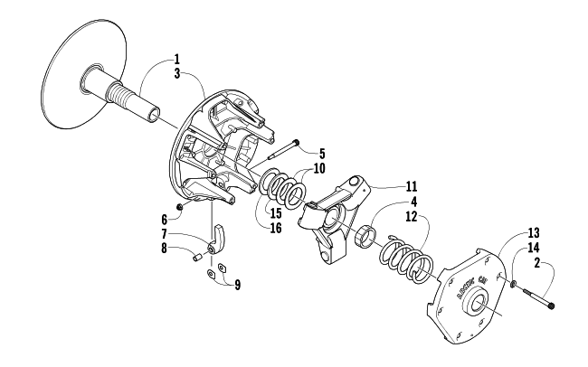 Parts Diagram for Arctic Cat 2006 AC 440 SNO PRO SNOWMOBILE DRIVE CLUTCH