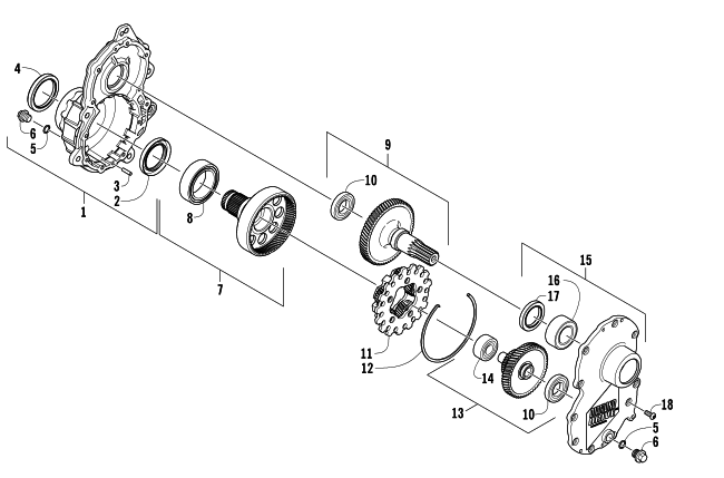 Parts Diagram for Arctic Cat 2006 ZR 900 EFI SNOWMOBILE GEARCASE ASSEMBLY