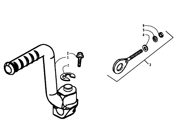 Parts Diagram for Arctic Cat 2007 90 DVX ATV KICK STARTER ASSEMBLY